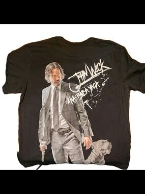 Black Graphic Short Sleeve Tee with Action Character Print